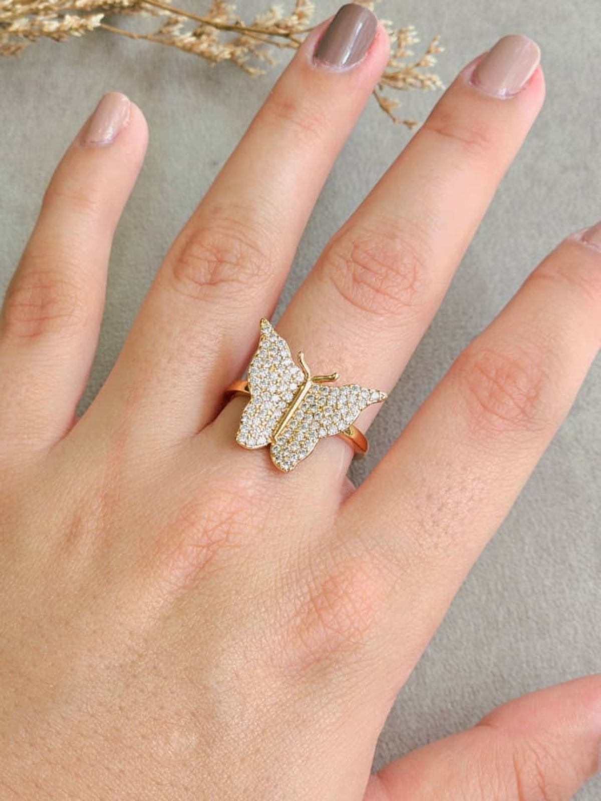 Anillo Mariposa Cover Gold