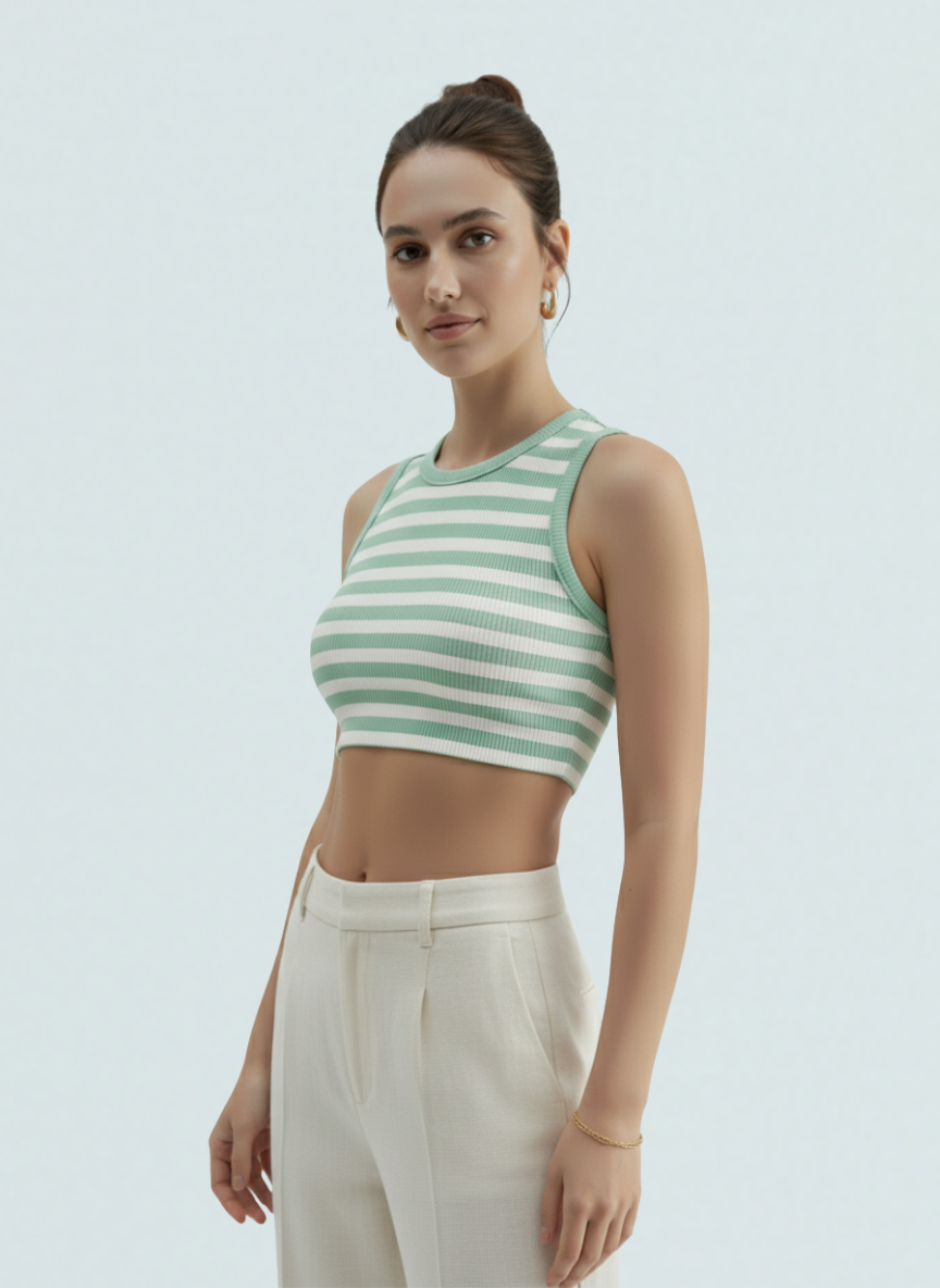 Top Acanalado a Rayas
